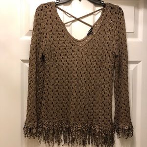 Woman’s Lacy Trimmed Top